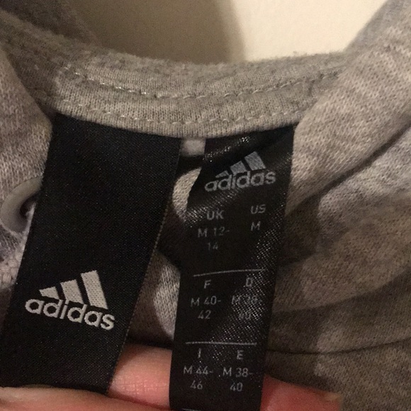 Adidas Grey hooded sweatshirt. Size Medium. - Picture 3 of 3